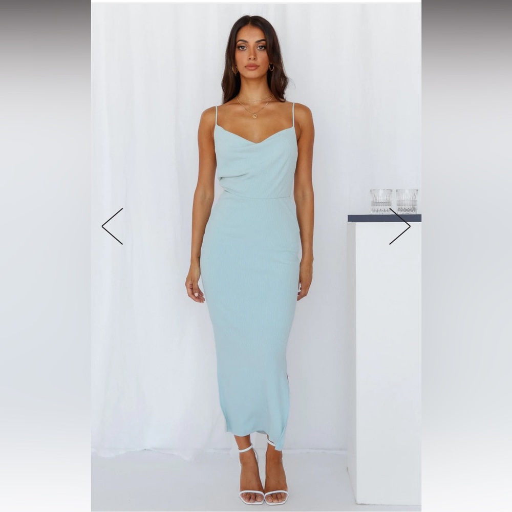 ROOFTOP MARTINIS FOR TWO MIDI DRESS MINT Size M Hello Molly